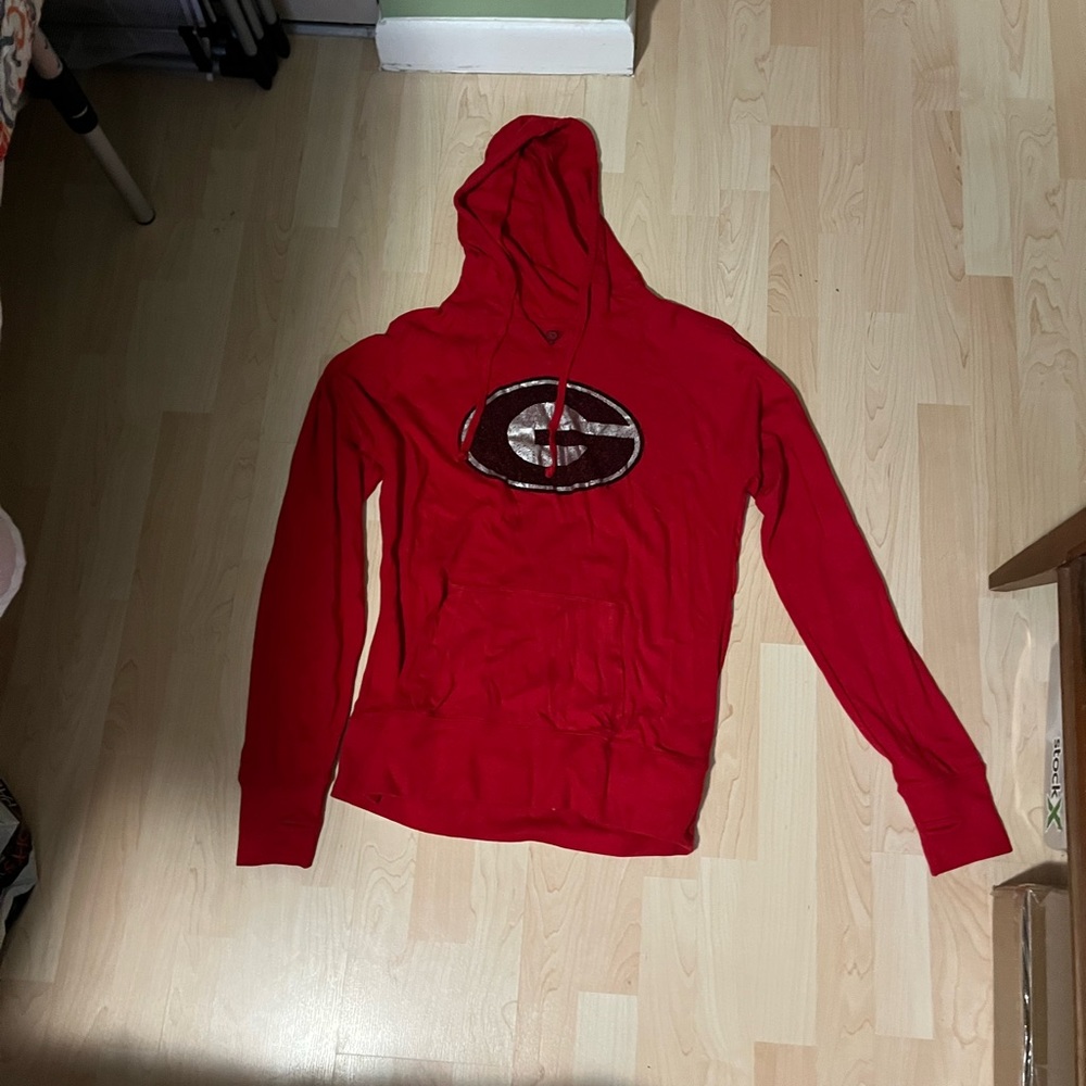 Georiga bulldogs long sleeve top with hood